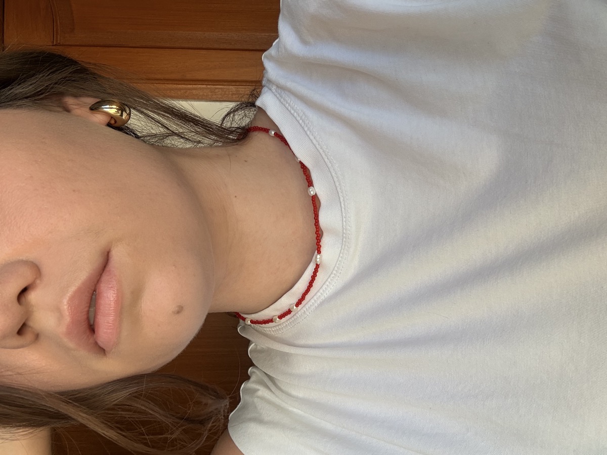 Collier Fraise Perle