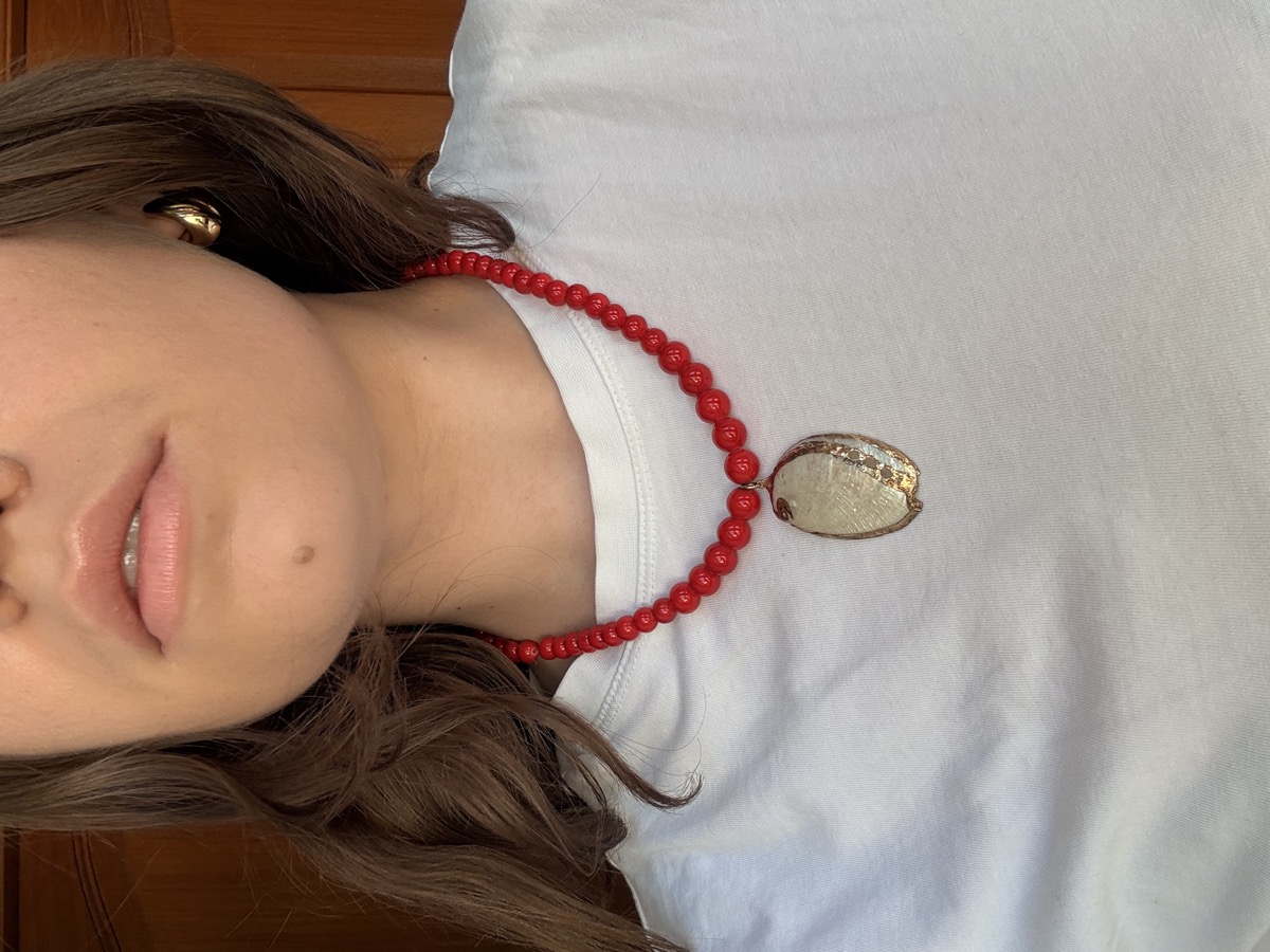 Collier Cerise Coquillage